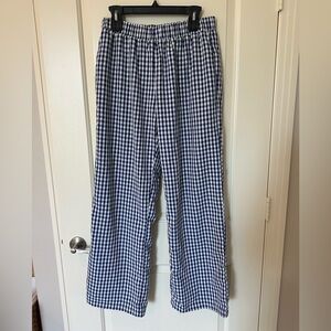 Bohme Blue and White Checkered Pants